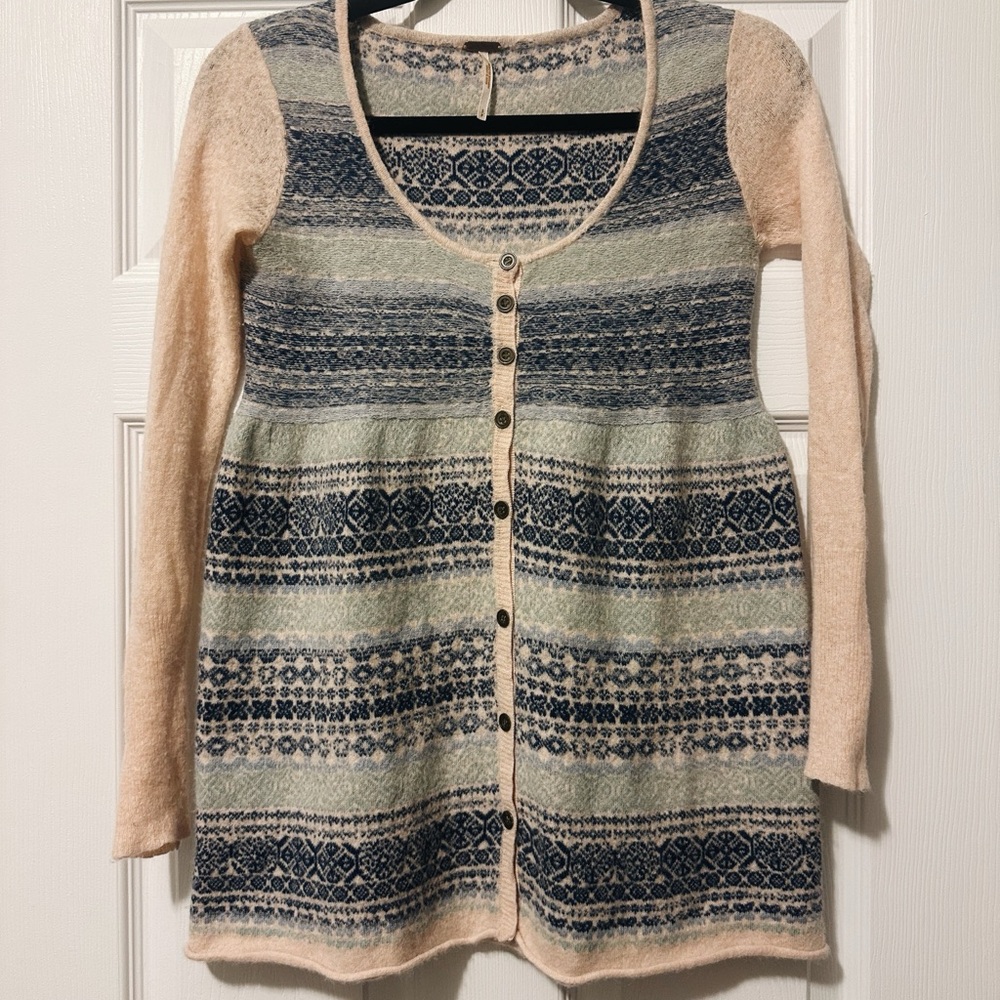 free people wool button up